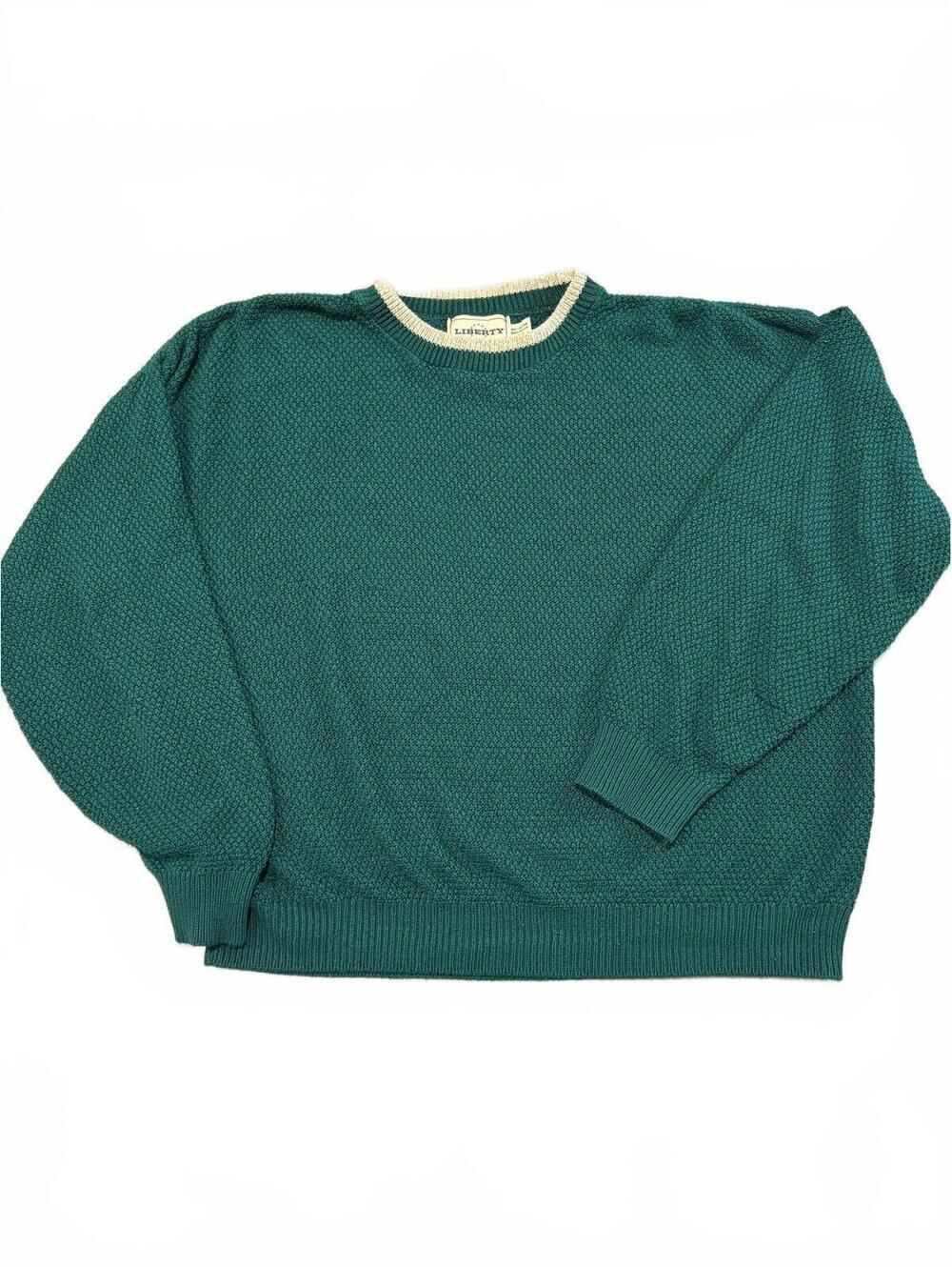 Vintage Liberty By Old Glory Sweater L USA Made 100% Cotton Oversized